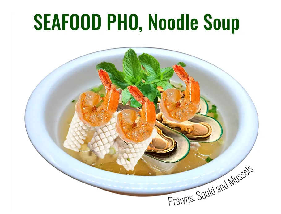 Delicious Mussel, Prawn & Squid Pho at Photastic in Edmonton, AB